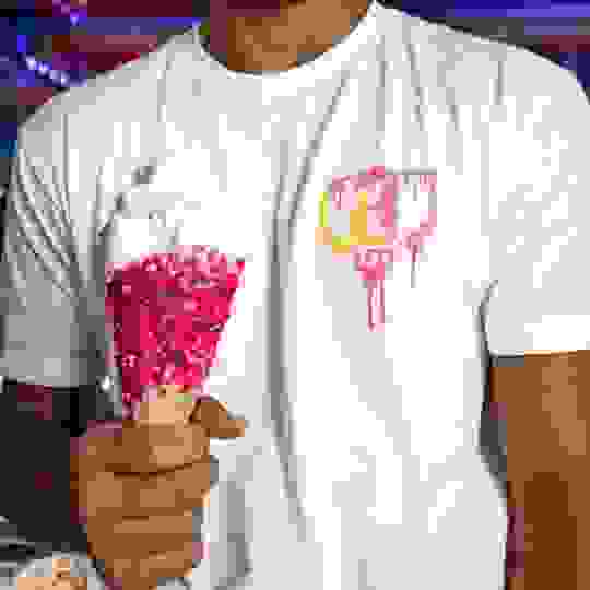 Baseball Lifestyle 101 Ice Cream Big Boys' Strawberry Tee